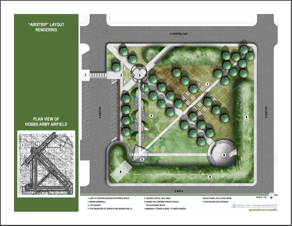 1st Rendering of Lea County Veterans Memorial