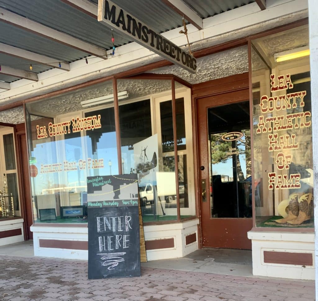 Lovington MainStreet's office front, located in the Lister Building @ 114 E Central Ave, Lovington, NM 88260.